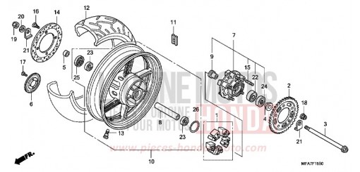 REAR WHEEL CBF1000A6 de 2006